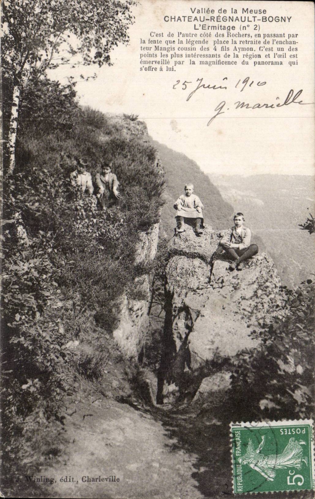 Chateau Regnault Bogny - L ermitage Enfants - CPA 