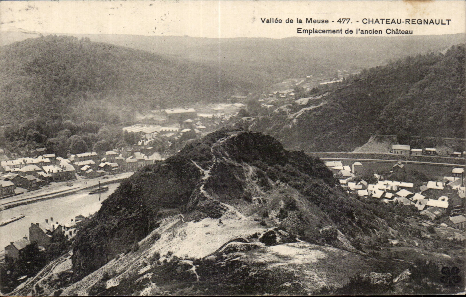 Chateau Regnault Bogny - Emplacement de l Ancien Chateau - CPA 