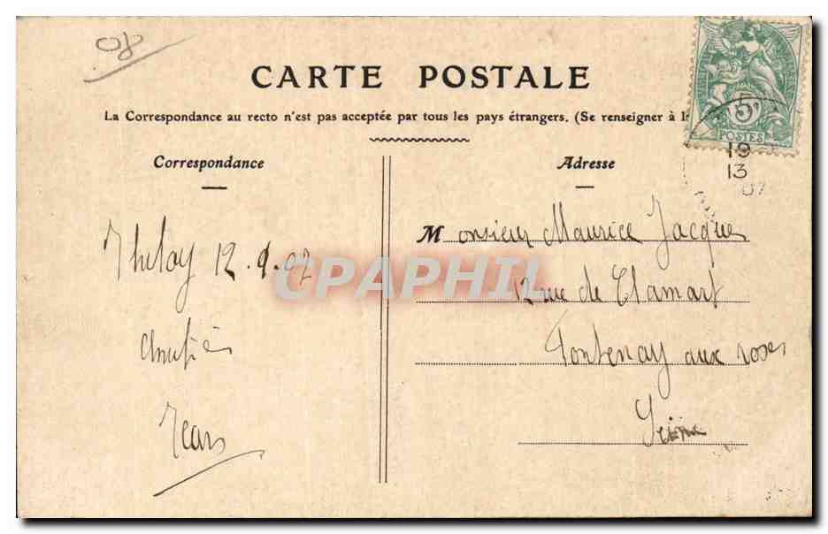 Château-Renault — Vue prise de la Roche Bayard — Carte postale n°26 — Rückseite