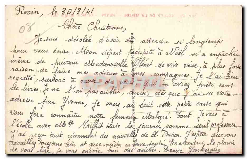 Revin - Le Mont Malgre tout - CPA  — Rückseite