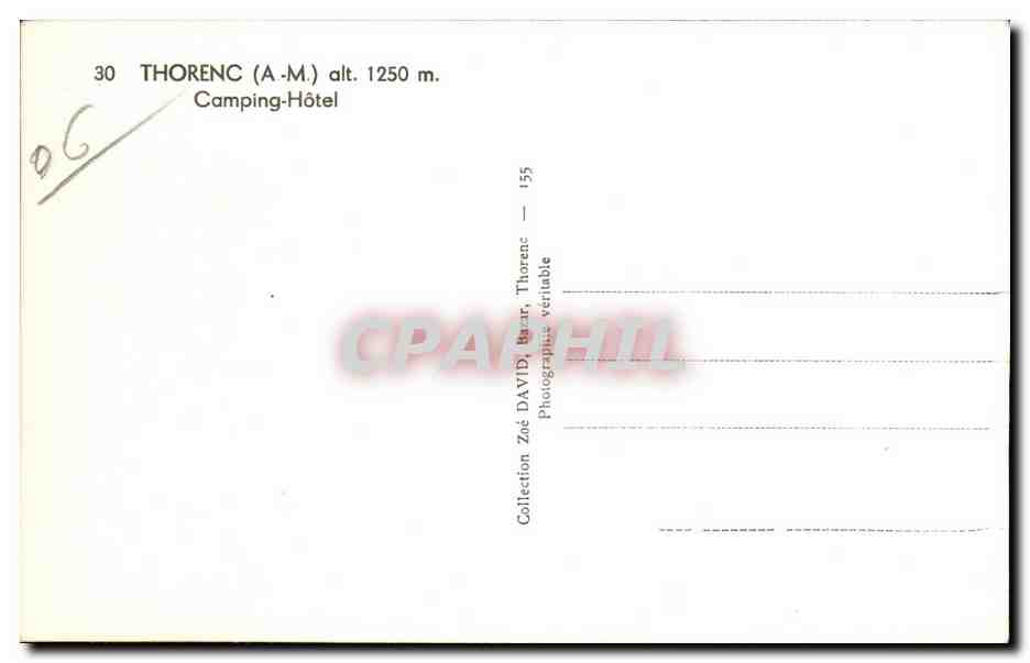Thorenc - Camping Hotel - CPA  — Rückseite