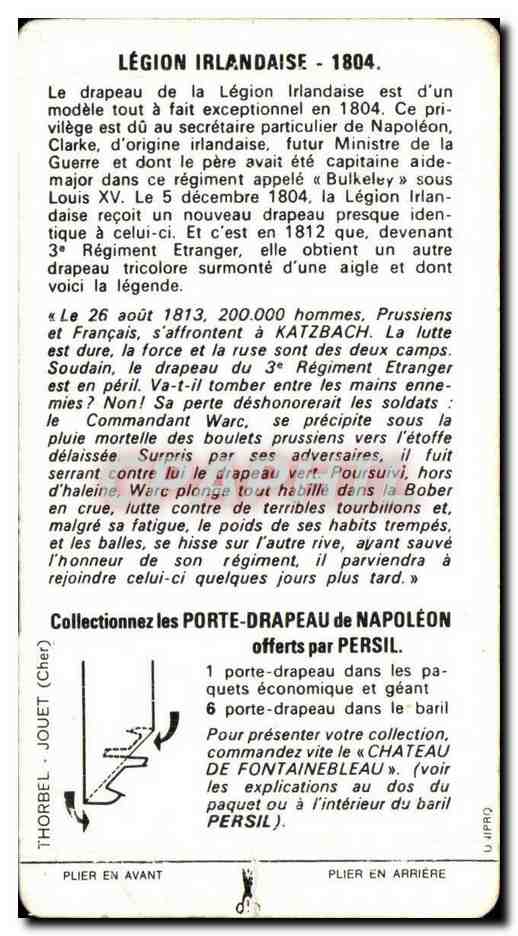 Image Legion irlandaise 1804 Militaria Soldats  — Verso