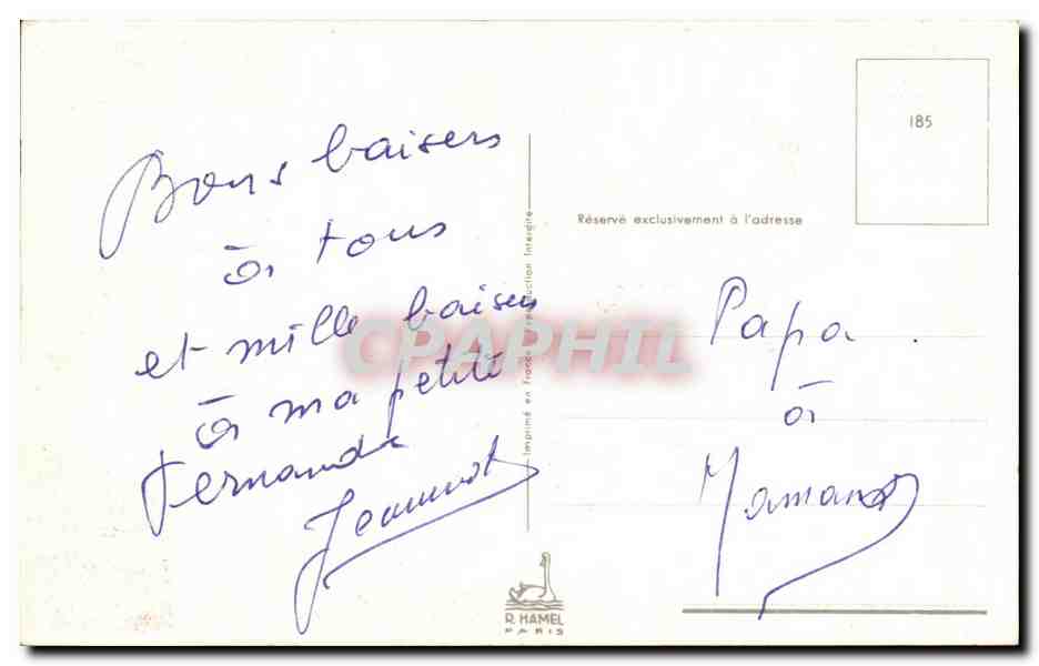 Le Père du Régiment — Dodo !... — Jean Marais — Verso