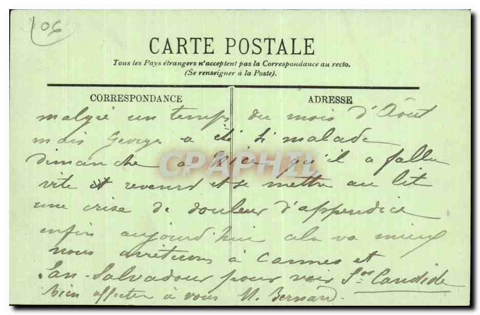 Beaulieu - Le Port et la Petite Afrique - CPA  — Verso