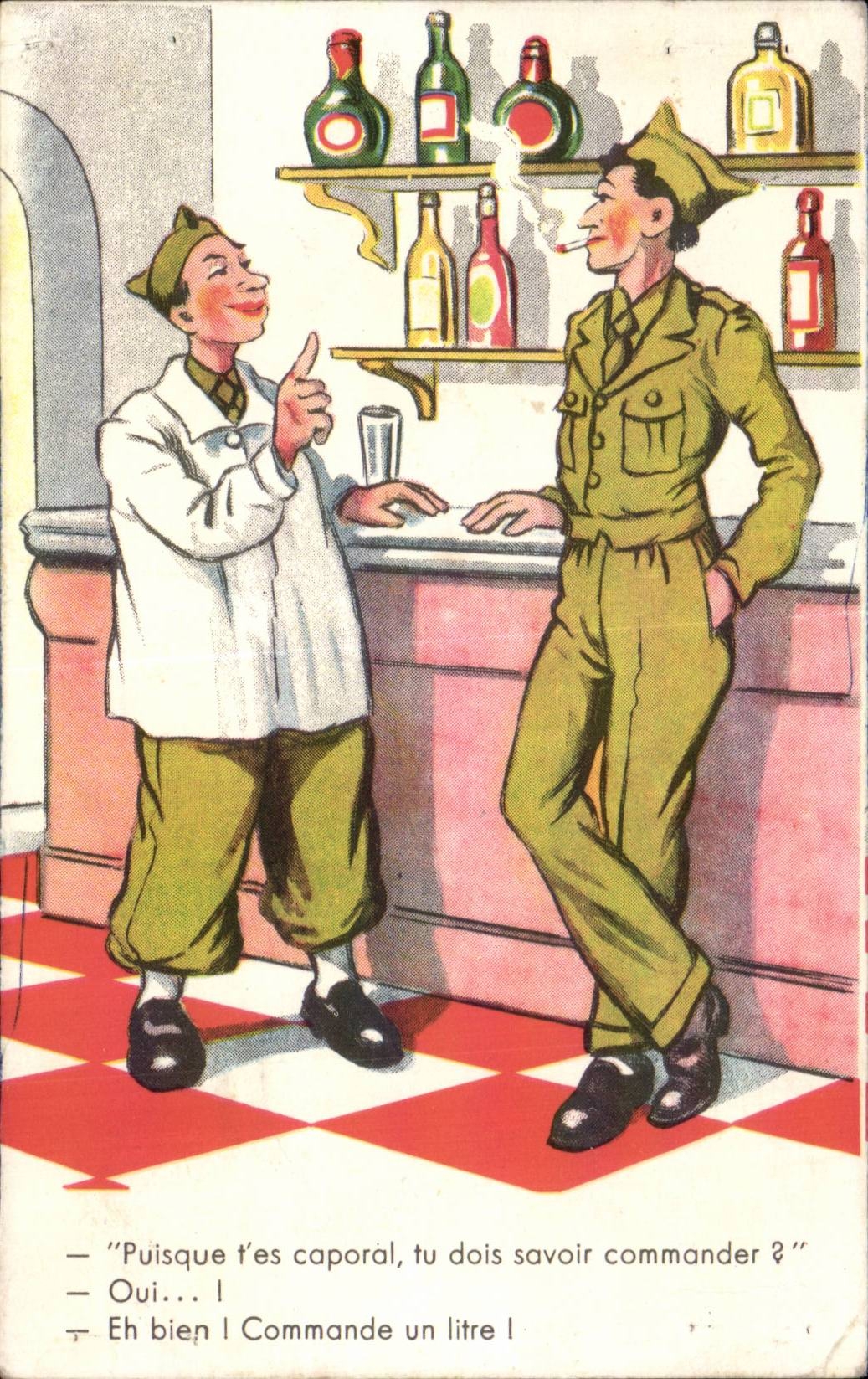 Soldado y camarero — escena humorística — Humorística Militar n°364