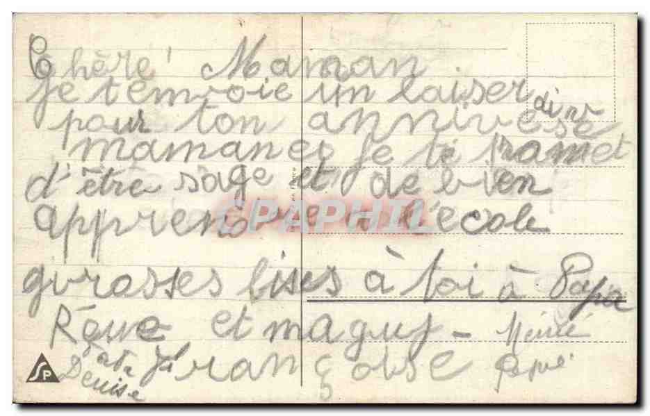 CPA Fantaisie Enfants Au secours — Rückseite