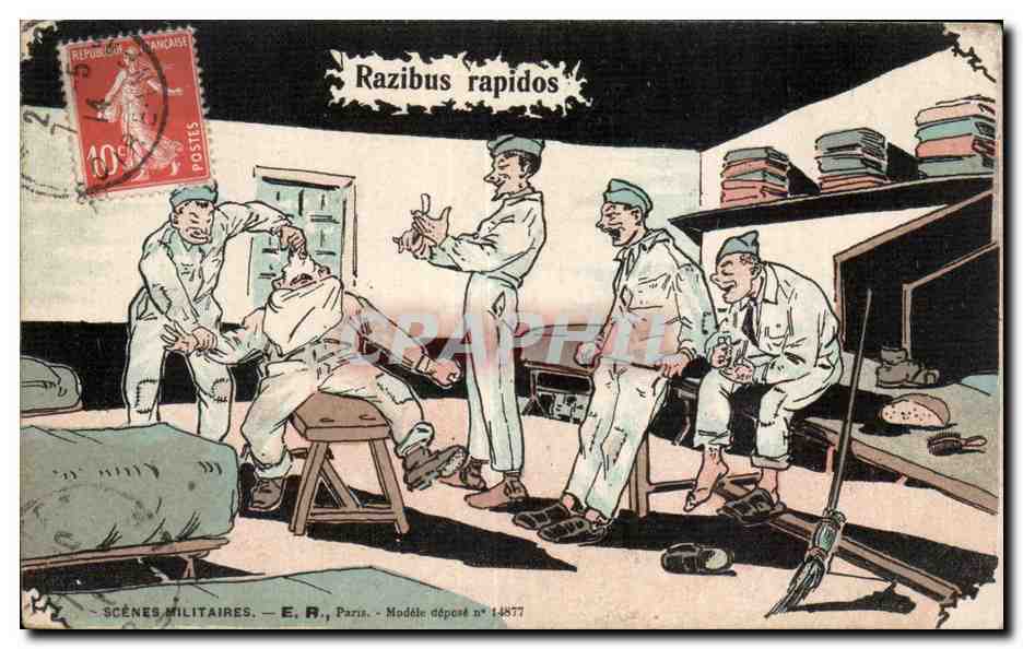 CPA Fantaisie Militaria Razibus rapidos Scenes militaires Illustrateur