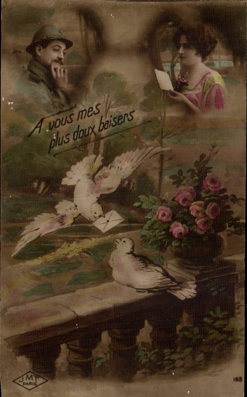 Soldat et femme — scène d'amour — JMT PARIS n°163
