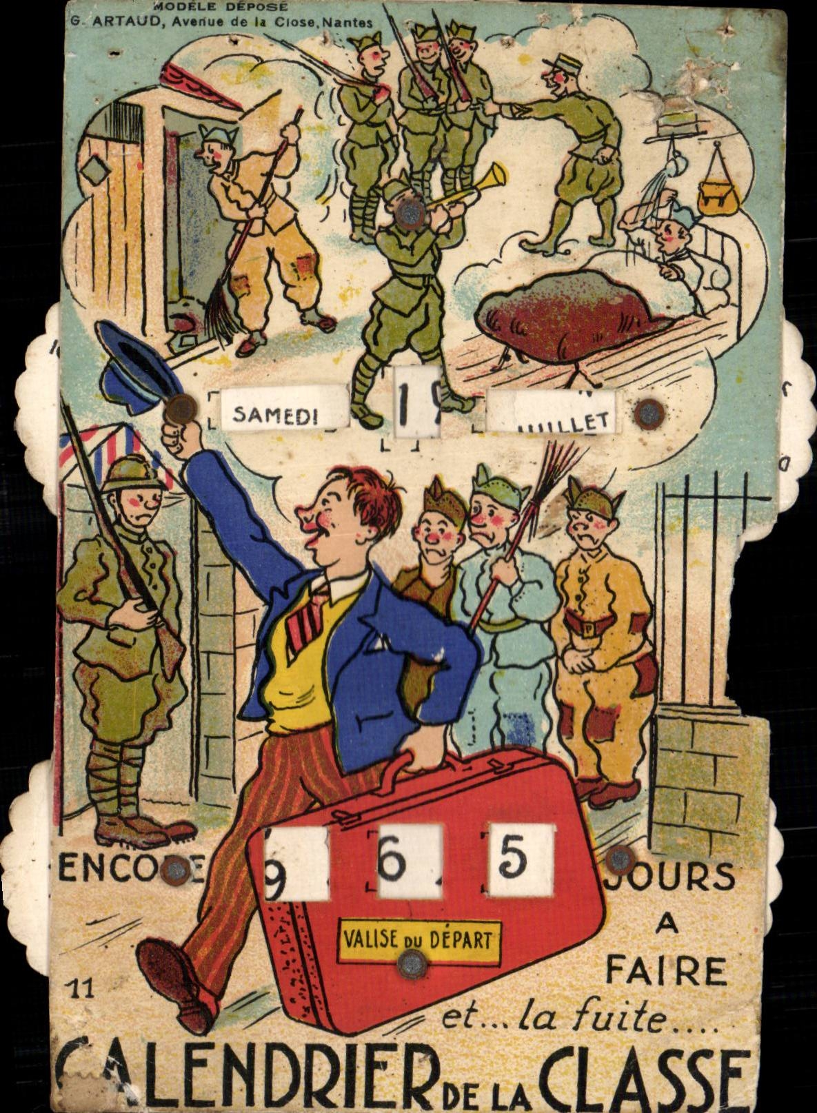 CPA Militaria CARTE SYSTEME Calendrier de la classe