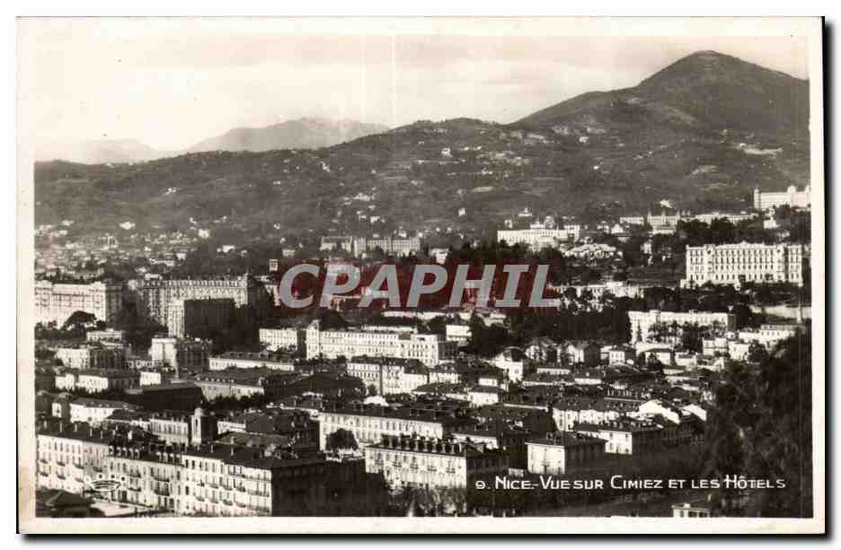 Nice - Vue sur Cimiez et les Hotels - CPA 