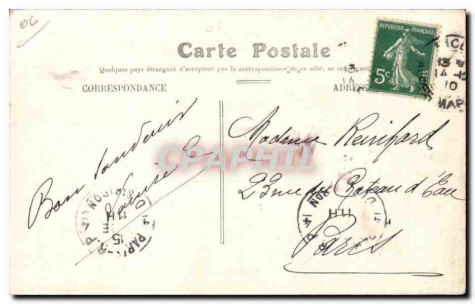 Nice - Saint Pons - CPA  — Rückseite
