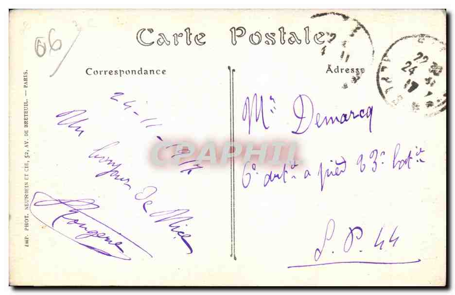 Nice - Vue Generale prise du Mont Boron - CPA  — Verso