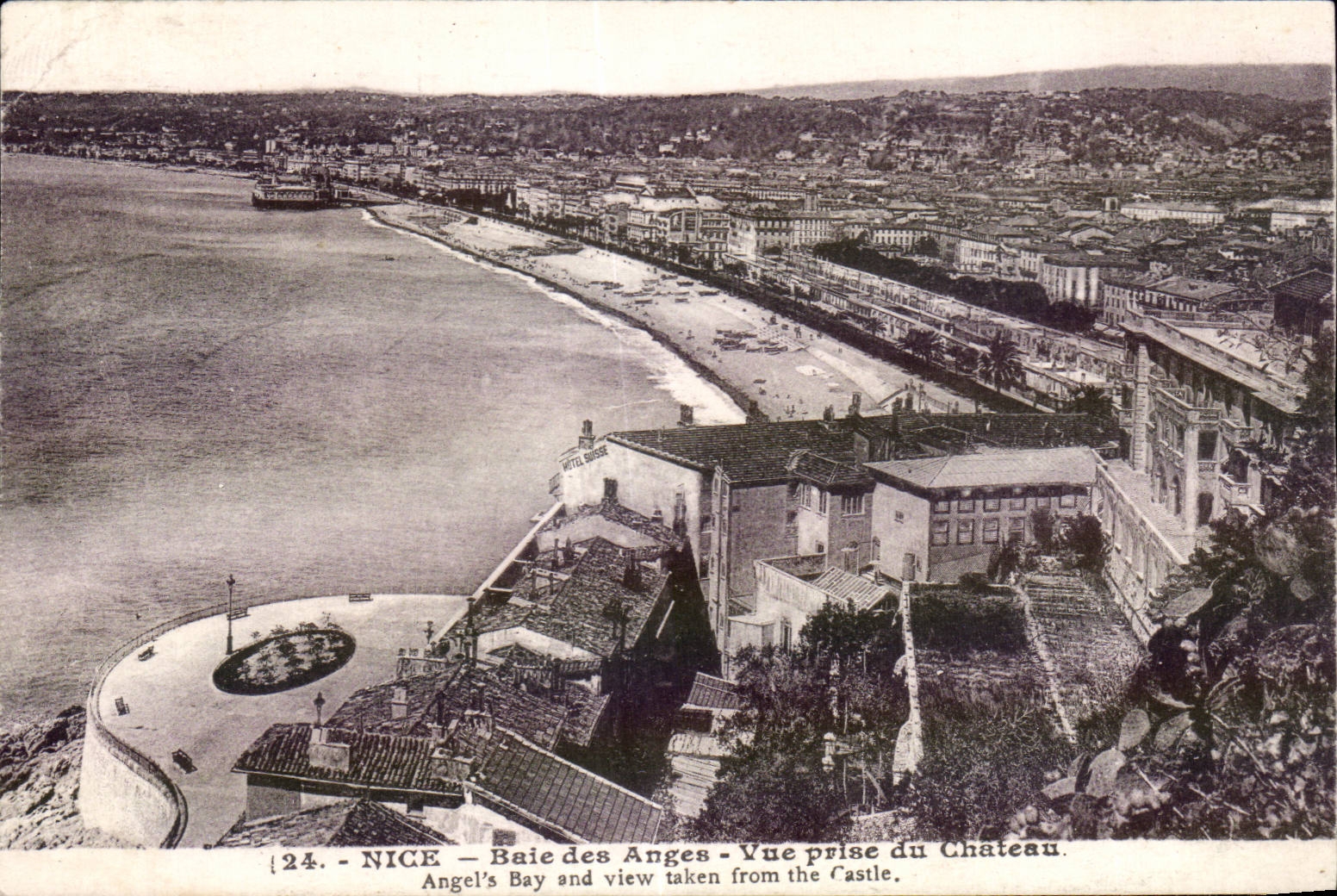 Nice - Baie des Anges - Vue prise du Chateau - CPA 