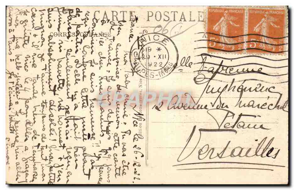 Villefranche — La Rade et l'Escadre — B.F. — Road and Squadron — Rückseite