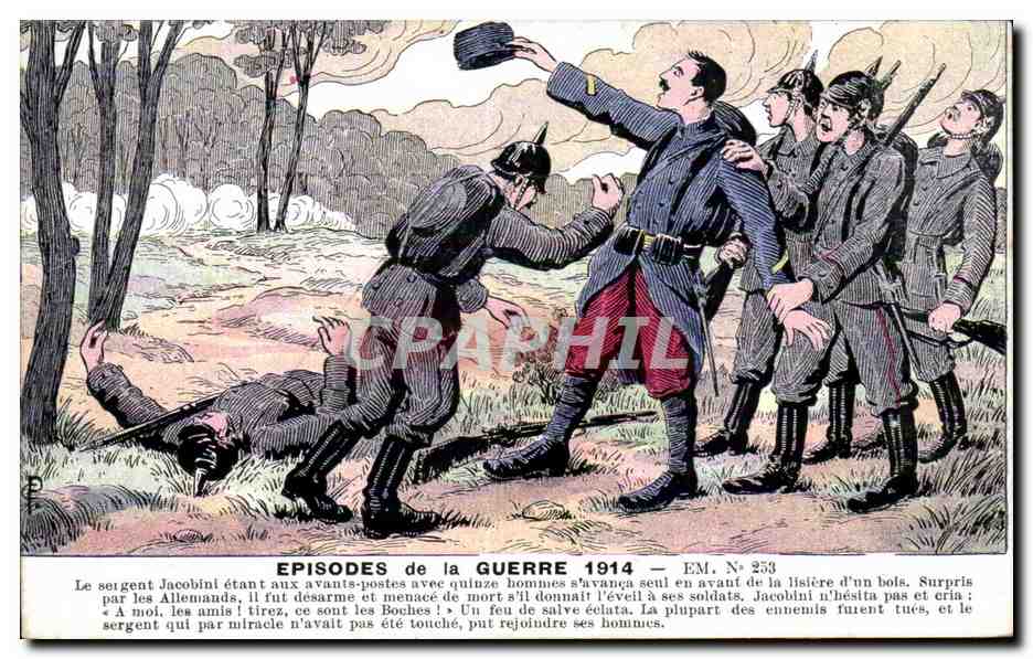 CPA Fantaisie Militaria Episodes de la guere 1914 