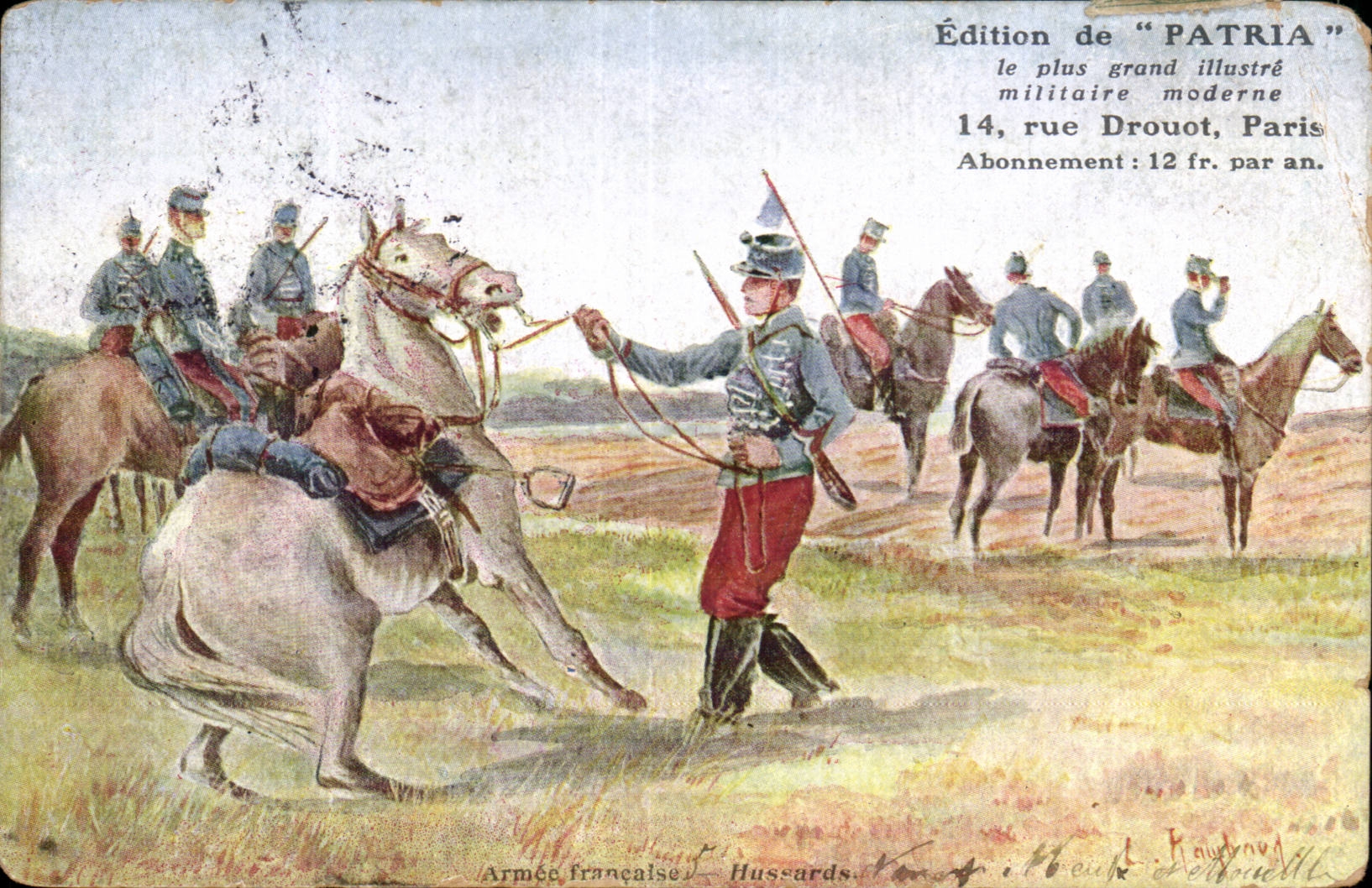 CPA Fantaisie Militaria Edition de la Patria Hussards