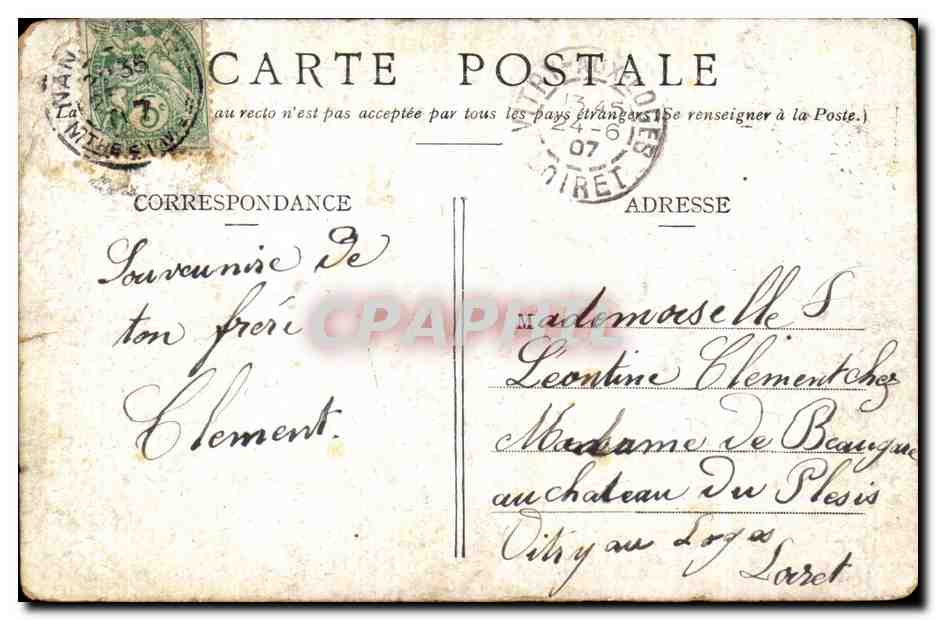 CPA Fantaisie Militaria Edition de la Patria Hussards — Rückseite