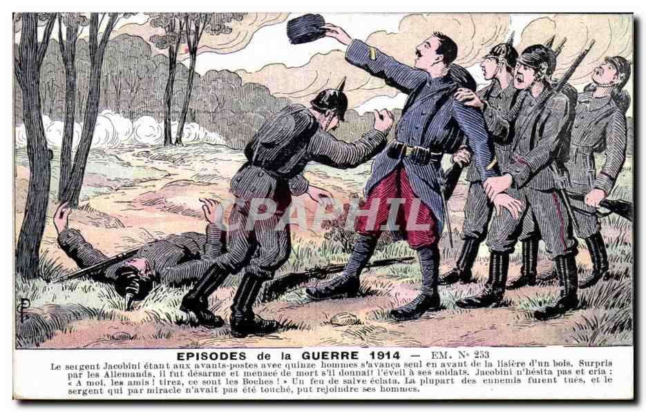 CPA Fantaisie Militaria Episodes de la guerre 1914