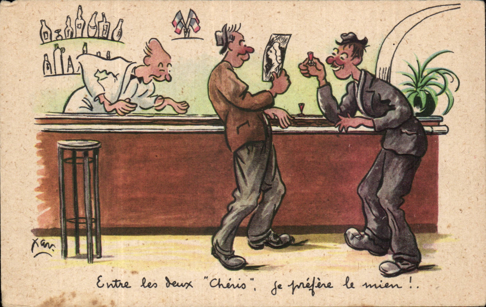 Bière et Chéris — caricature de Xanr — éditeur JG Paris