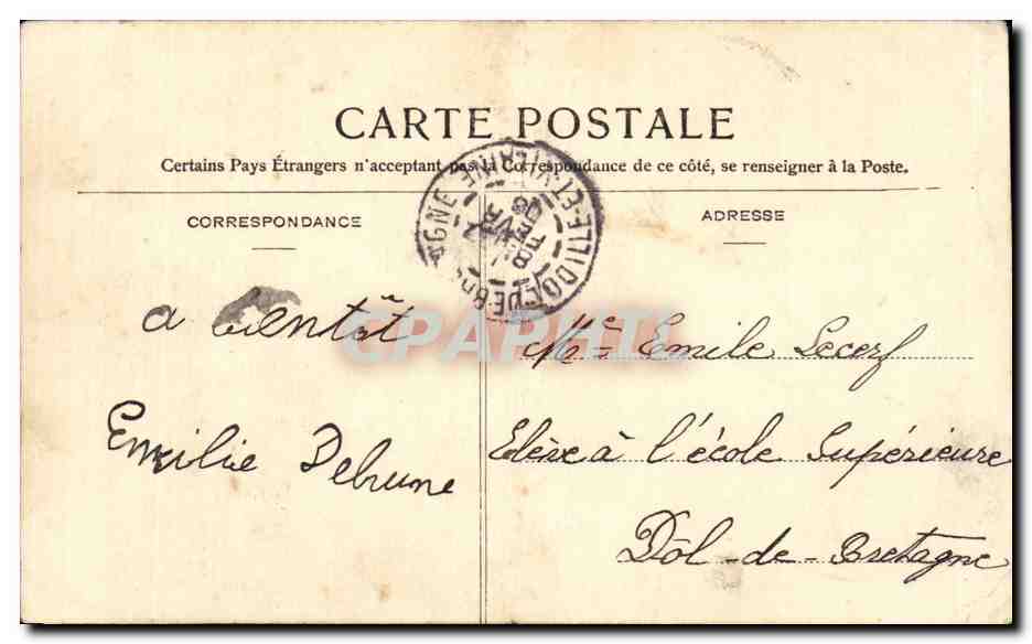 Le Quart d'eau — scène de vie — éditeur O. Barcy, n° 143 — Reverso