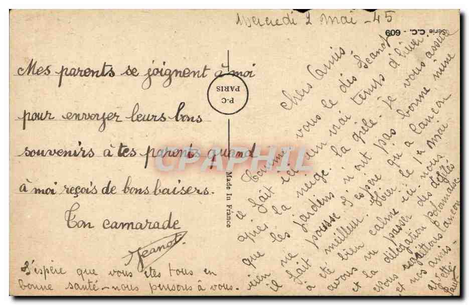 CPA Fantaisie Militaria Spahn Char d assaut Tank  — Rückseite