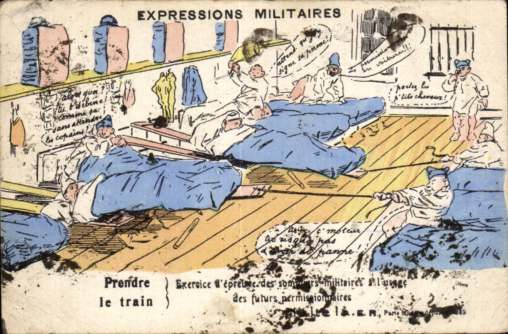 Préndre le train — Exercice d'épreuve des futurs permissionnaires — Halle L.A.E.N., Paris