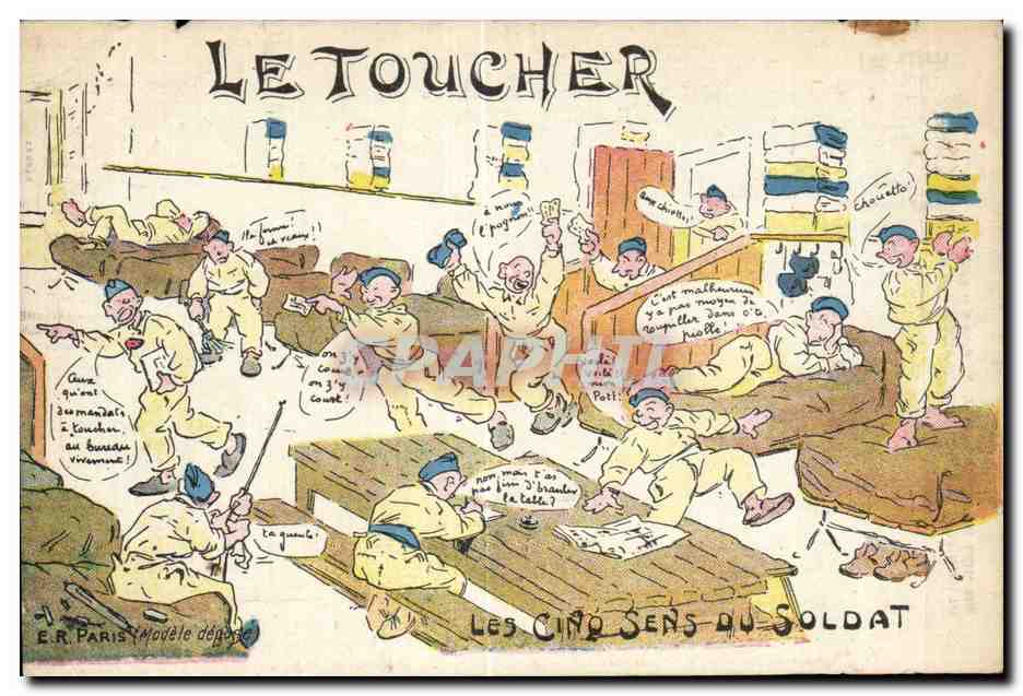 Les Cinq Sens du Soldat — Le Toucher — E.R. Paris, modèle déposé