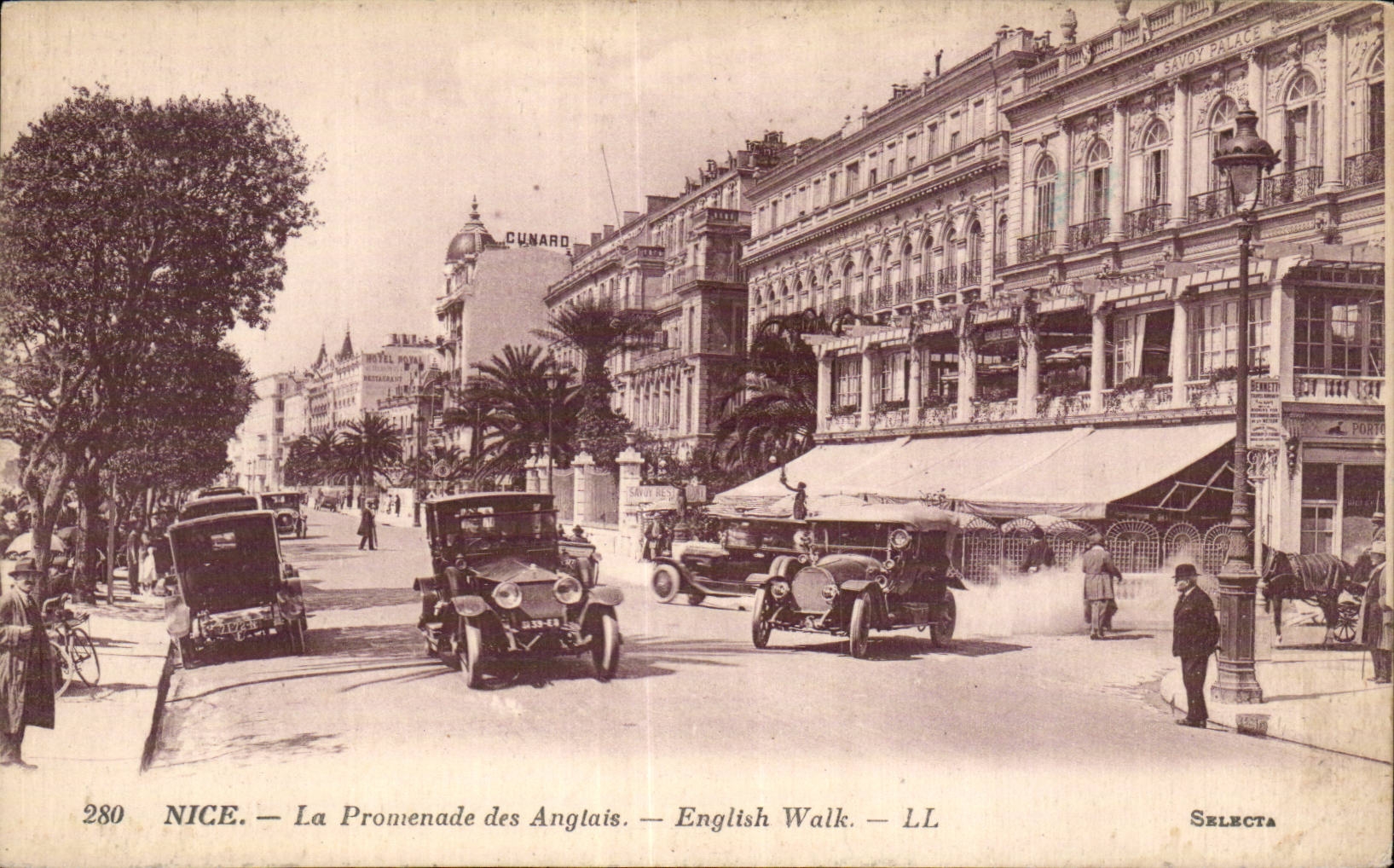 Nice - La Promenade des Anglais Automobiles - CPA