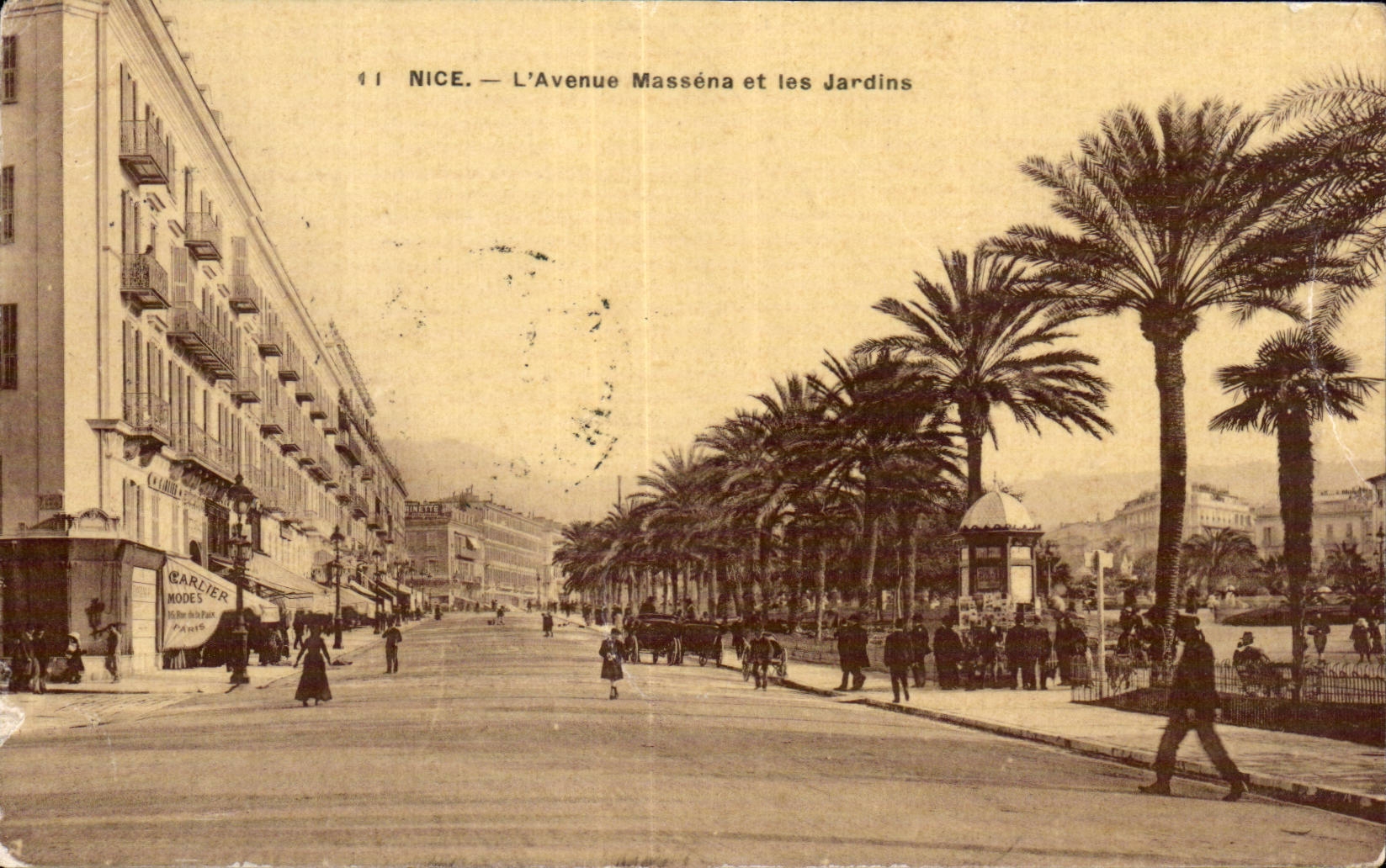 Nice - L Avenue Massena et les Jardins - CPA