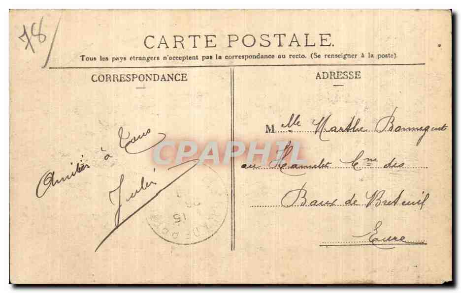 St Germain en Laye - La Foret - La Croix de Noailles - Cabane de Bucherons - CPA — Verso