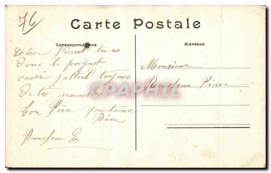 Le Havre - Rentree de Bateaux par grosse Mer - CPA — Rückseite