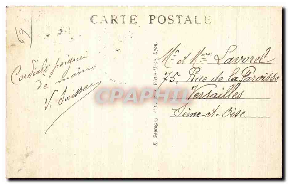 Lyon - Pont et Quai de la Guillotiere - CPA — Verso