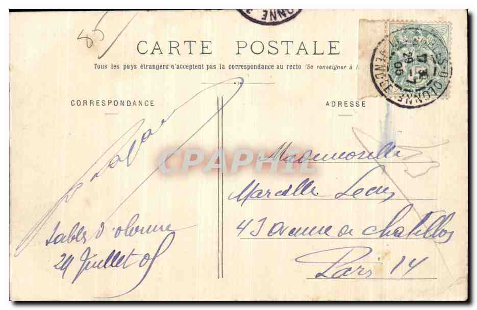 Sables d Olonne - Coup de Mer sur le brise lames de la Chaume - CPA — Back