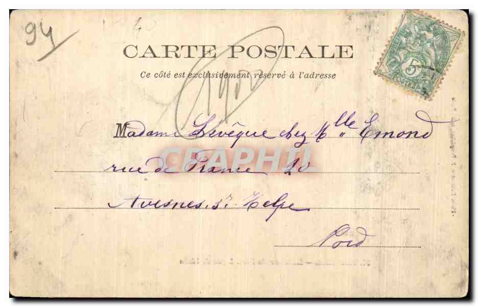 Vincennes - Interieur du Fort - Lecon de baton - CPA — Rückseite