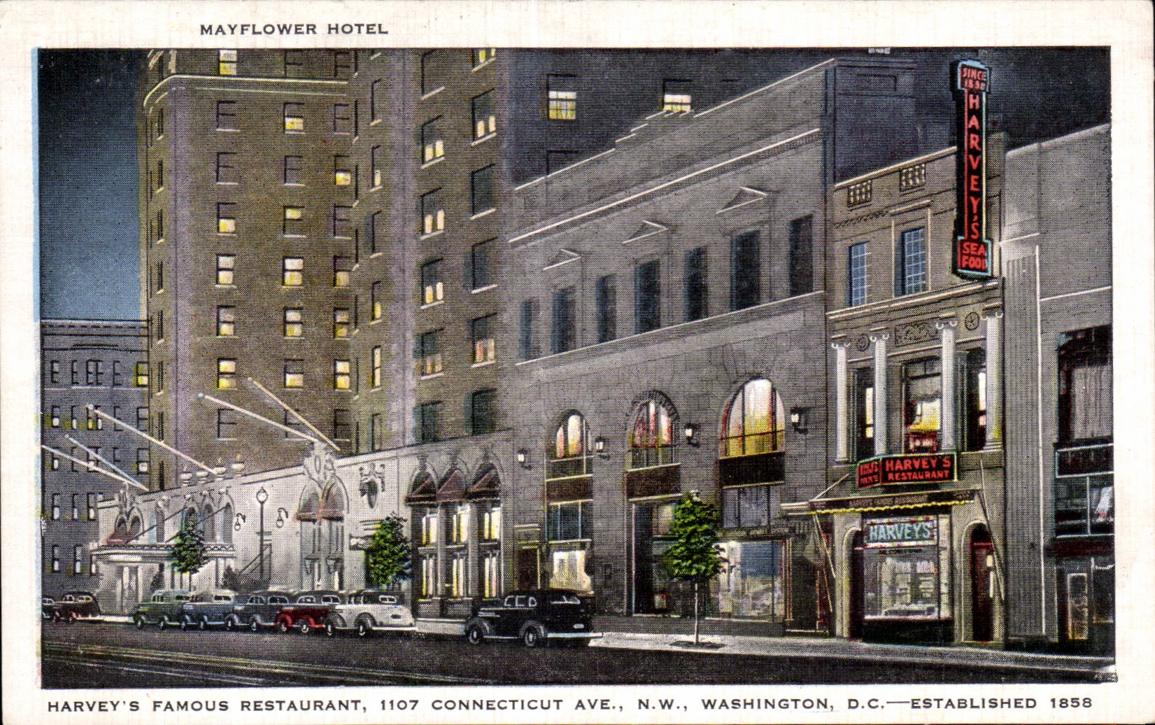 Etas Unis - USA - Washington DC - The May Hotel - Harvey s Famous Restaurant - 1107 Conneticut Ave - CPA