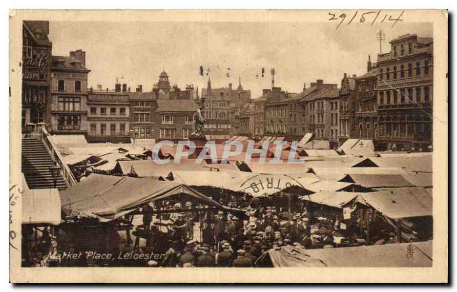 Angleterre - England - Leicester - Market Place - CPA