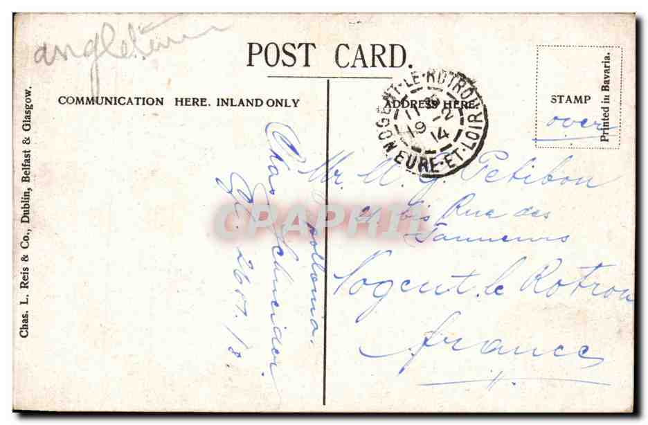 Ireland - Irlande - Dublin - Killiney Hill - CPA — Rückseite