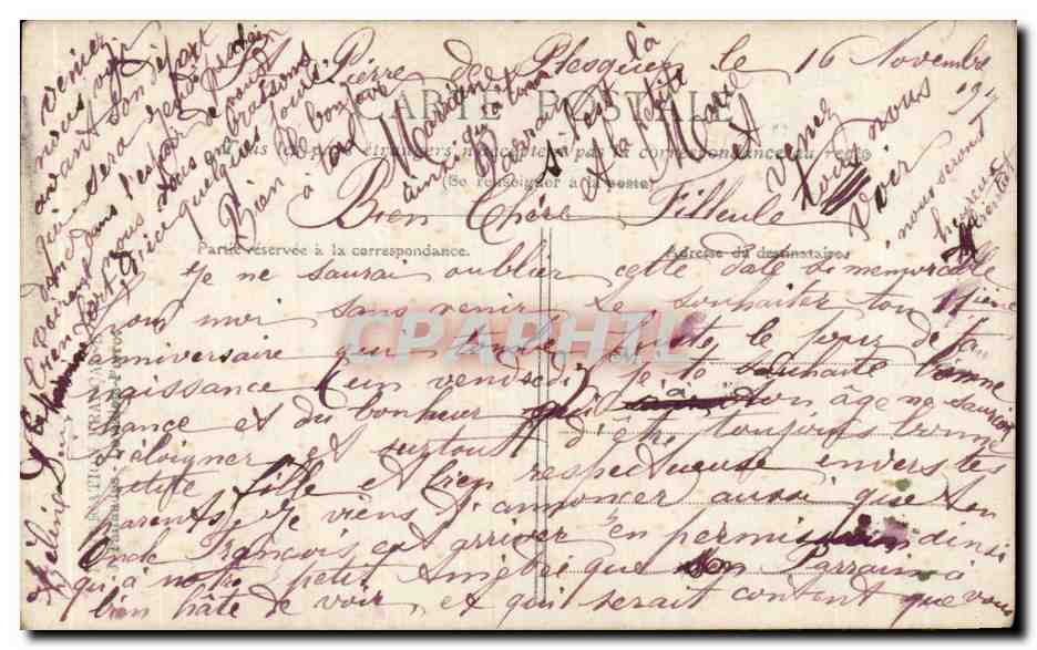 CPA Fantaisie Militaria Curieux muguet — Verso