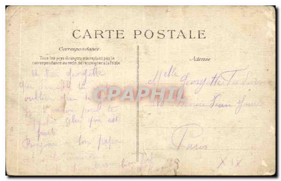 CPA Fantaisie Militaria Humour Fuir devant le vent Marins — Verso