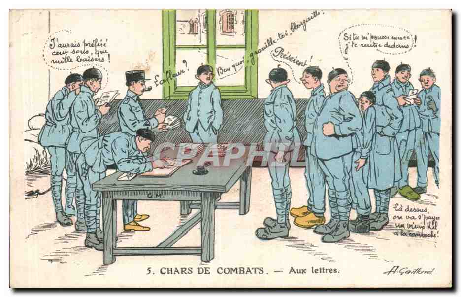 Chars de combats — Aux lettres — A. Garinard