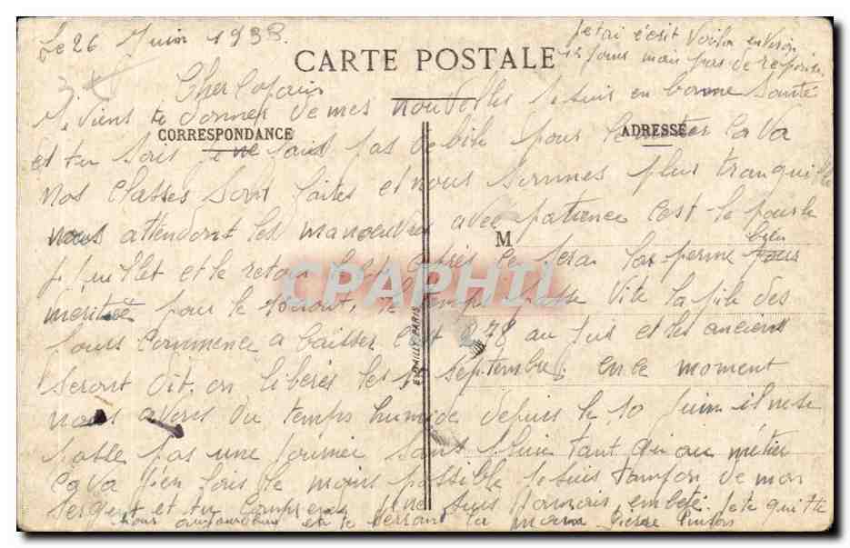 CPA Fantaisie Militaria Humour Les femmes a la caserne Gymnastique — Rückseite