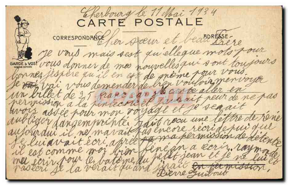 Żołnierze w mundurze — humorystyczna scena — Revue de Paquetage, wydawca D.P. Pidreuil — Rewers