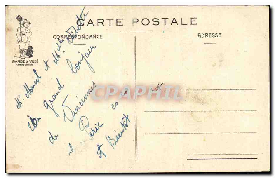 CPA Fantaisie Militaria Humour Theorie Canon  — Verso