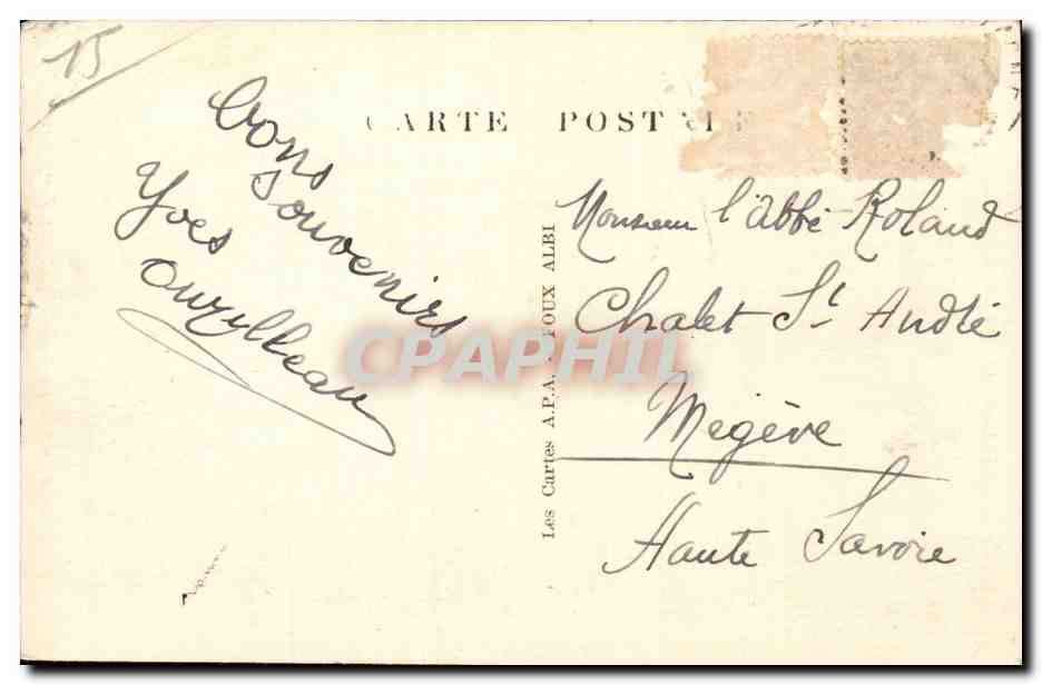 Salers - La Tour et Rue des Templiers - CPA  — Rückseite