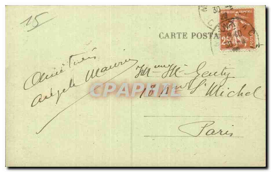Le Puy Mary - Le Pas de Peyrol Automobile - CPA  — Rückseite