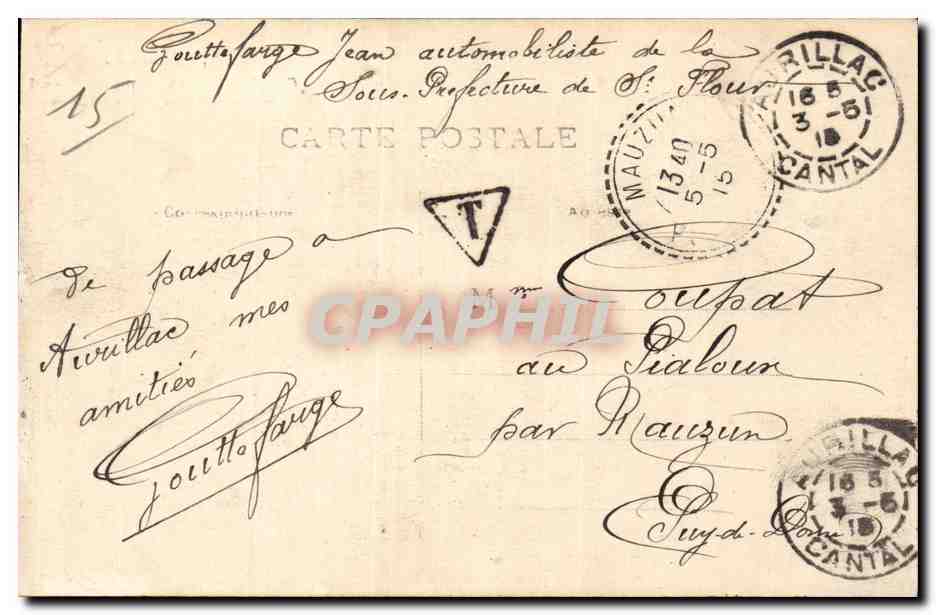 Le Lioran - Tunnel du Chemin de fer et l Alaguon - CPA  — Rückseite