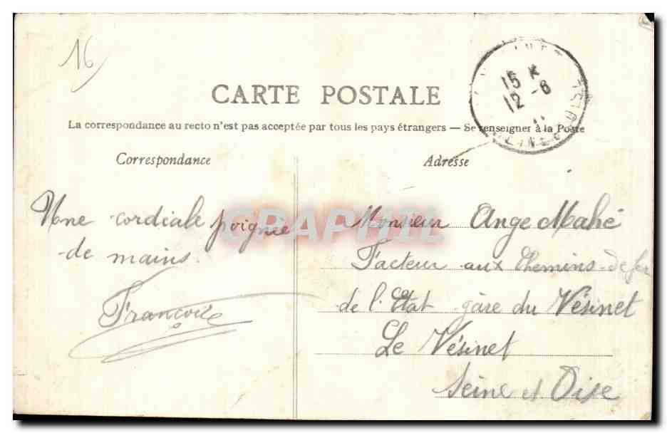 Poitiers - Badinages Poitevins - Illustration - Humour - Au Village - CPA — Verso