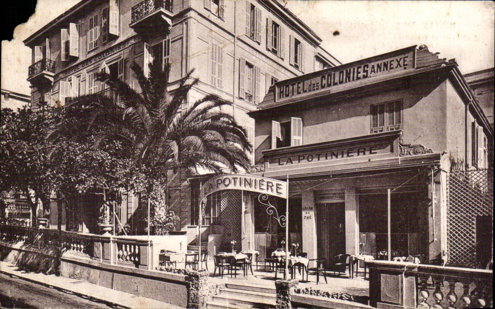 Monaco - Monte Carlo - Hotel des Colonies - Avenue de la Costa et 2 rue de la Scala - CPA