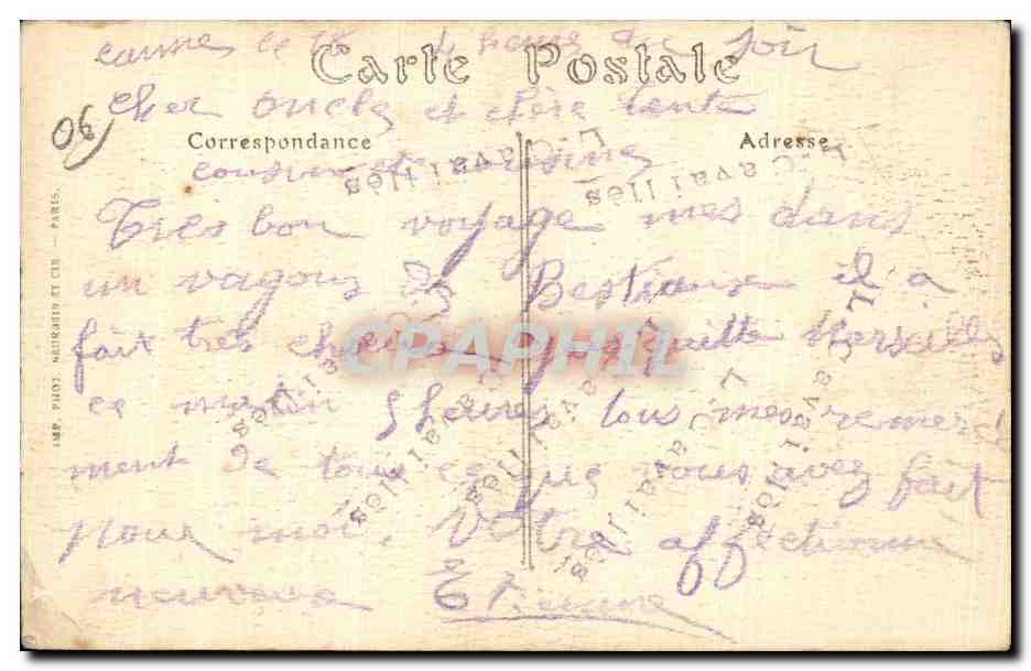 Cannes - Vue Generale prise du Mont Chevalier - CPA  — Rückseite