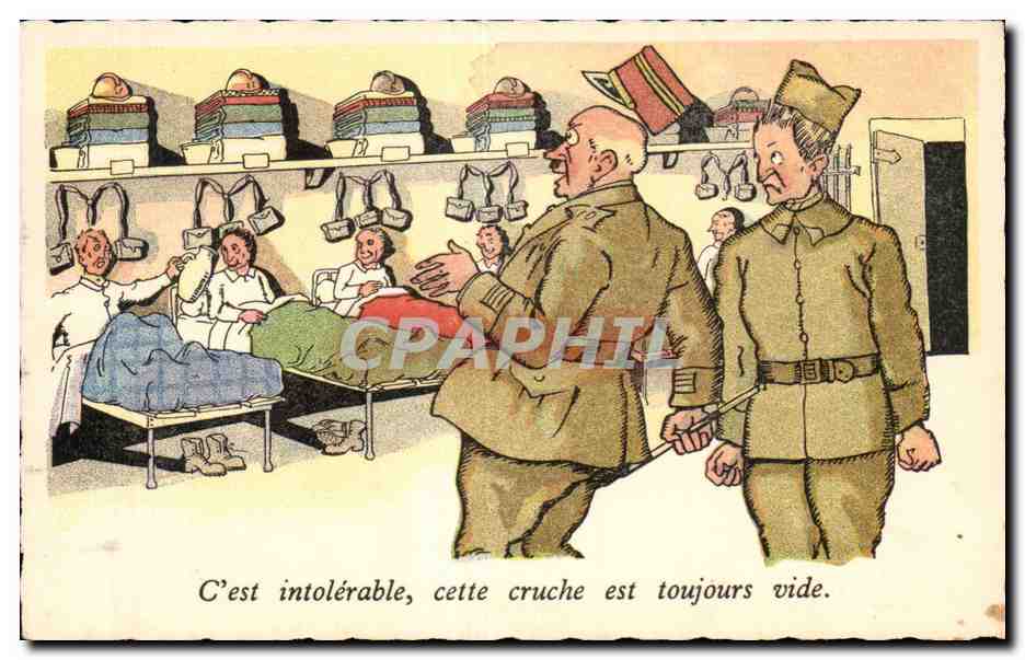 Soldats en infirmerie — scène humoristique — Éditions d'Art. E. Séphériades à Paris